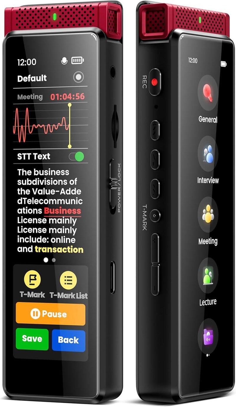 Save 30% Innioasis R1 Digital Voice Recorder 72GB with Playback【 Offline STT Transcription，Full Touchscreen with Bluetooth 】 - innioasis - experts of audio and video players