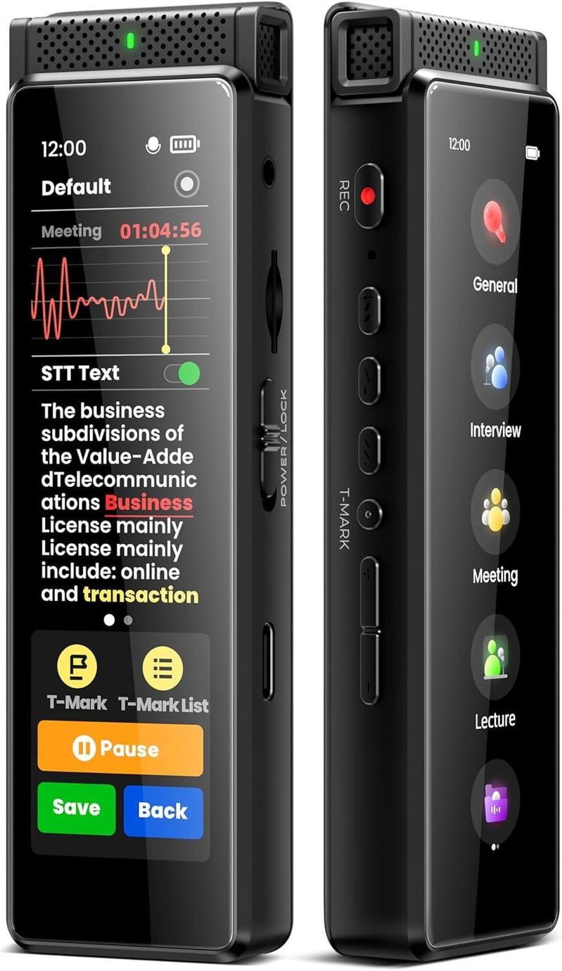 Save 30% Innioasis R1 Digital Voice Recorder 72GB with Playback【 Offline STT Transcription，Full Touchscreen with Bluetooth 】 - innioasis - experts of audio and video players