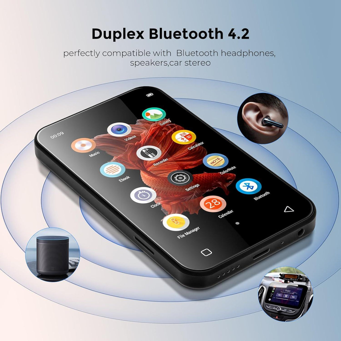 Save 17% TIMMKOO Q3E MP3 Player 72GB with Bluetooth【4.0