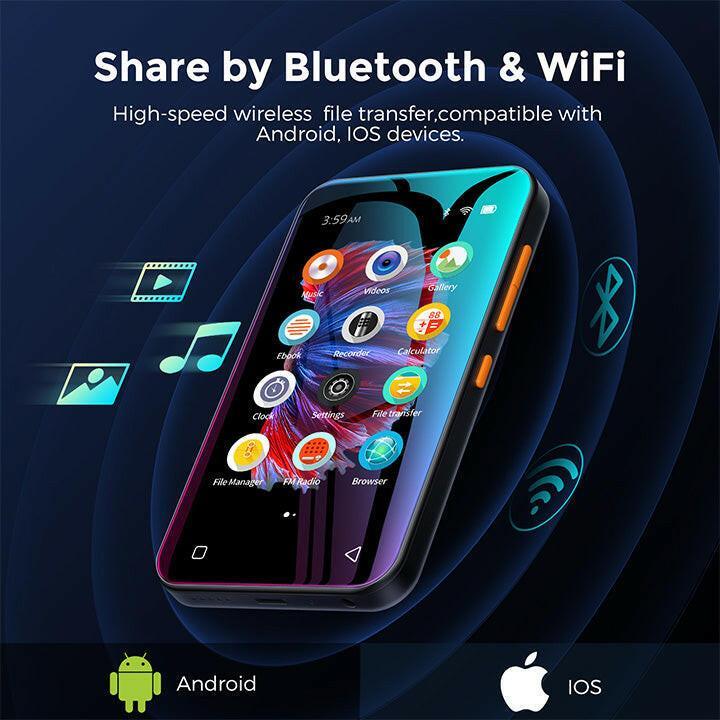 Save 17% TIMMKOO Q5 Mp3 Player 72GB with WiFi and Bluetooth【4.0